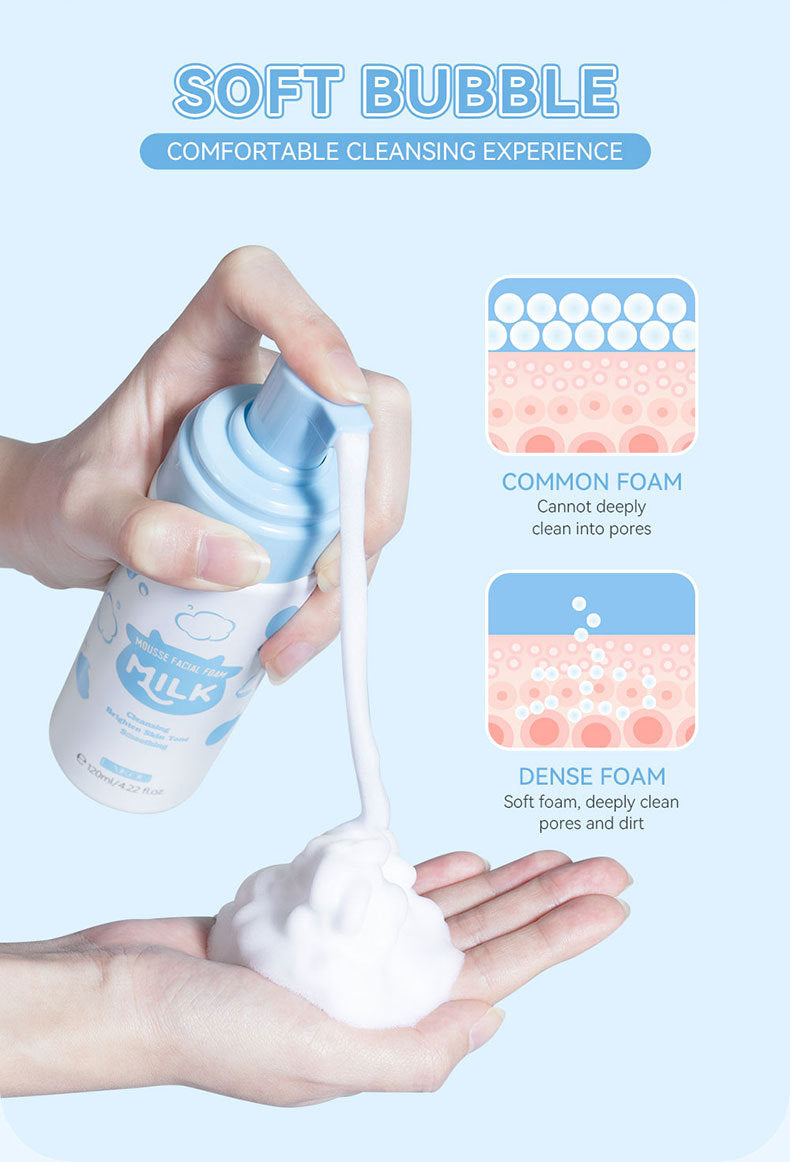 Mousse Foam Milk Cleansing Pore Face Wash