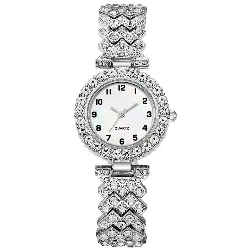 2pcs Watch Set with Rhinestones
