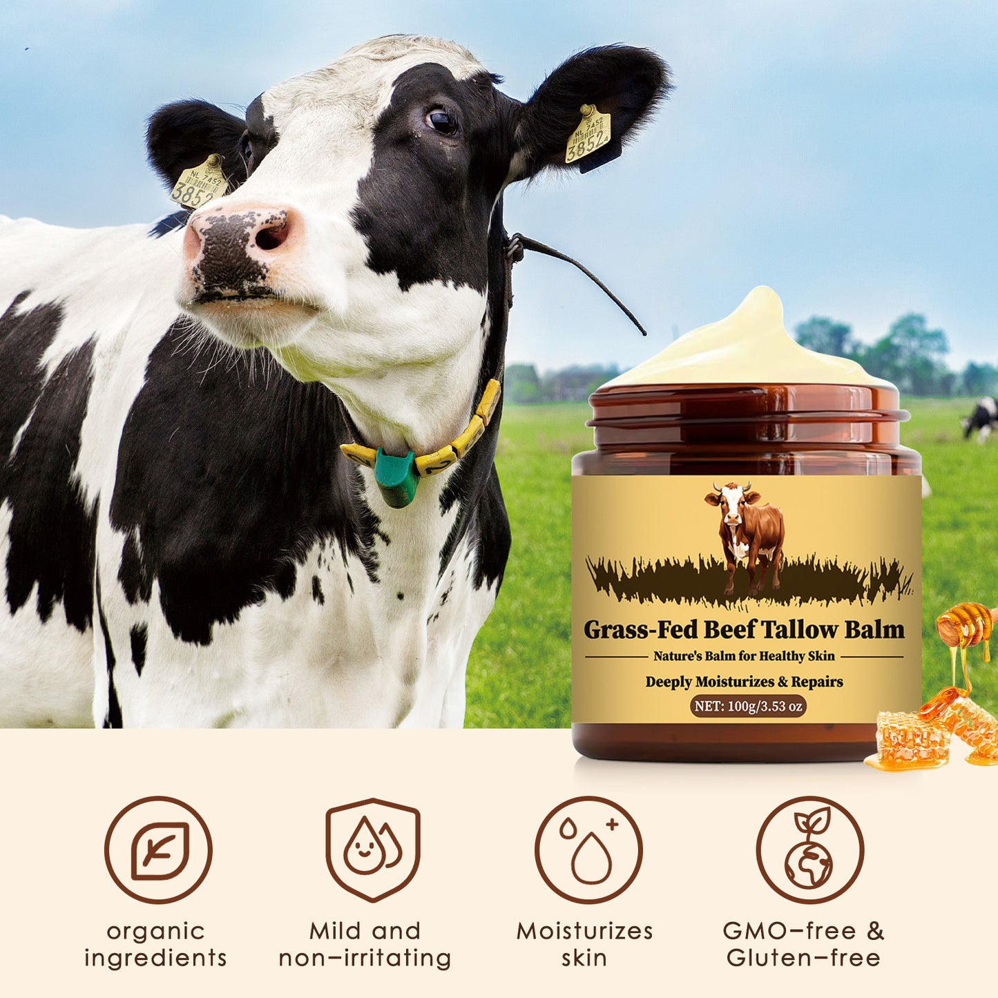 Beef Tallow Moisturizing Skin Cream