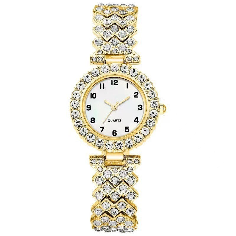 2pcs Watch Set with Rhinestones