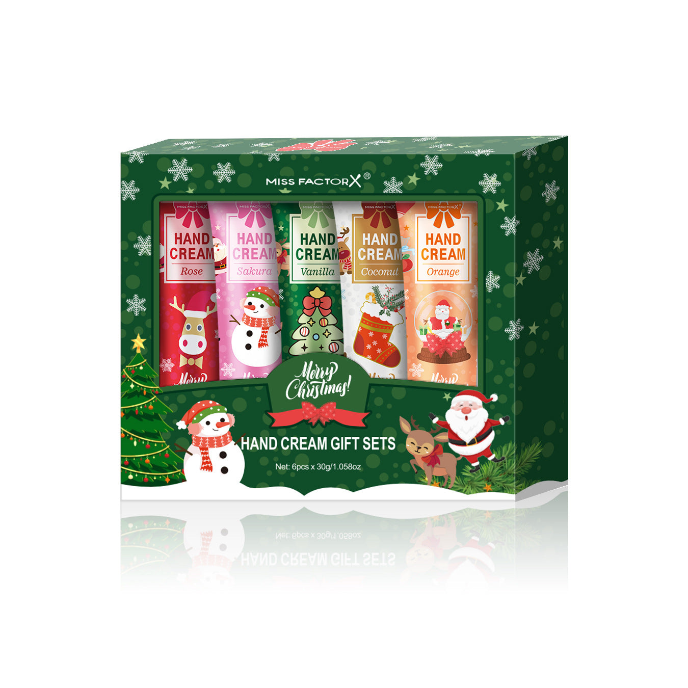 5 Pack Christmas Hand Cream Set